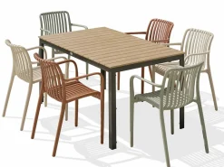 Online Dcb Garden Conjunto de comedor de jardín 6 plazas de aluminio Gris antracita