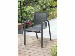 Dcb Garden Conjunto de comedor de jardín 8 plazas de aluminio Gris antracita