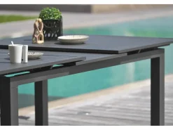 Dcb Garden Conjunto de comedor de jardín 6 plazas de aluminio
