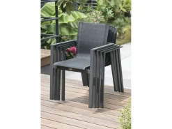 Dcb Garden Conjunto de comedor de jardín 6 plazas de aluminio