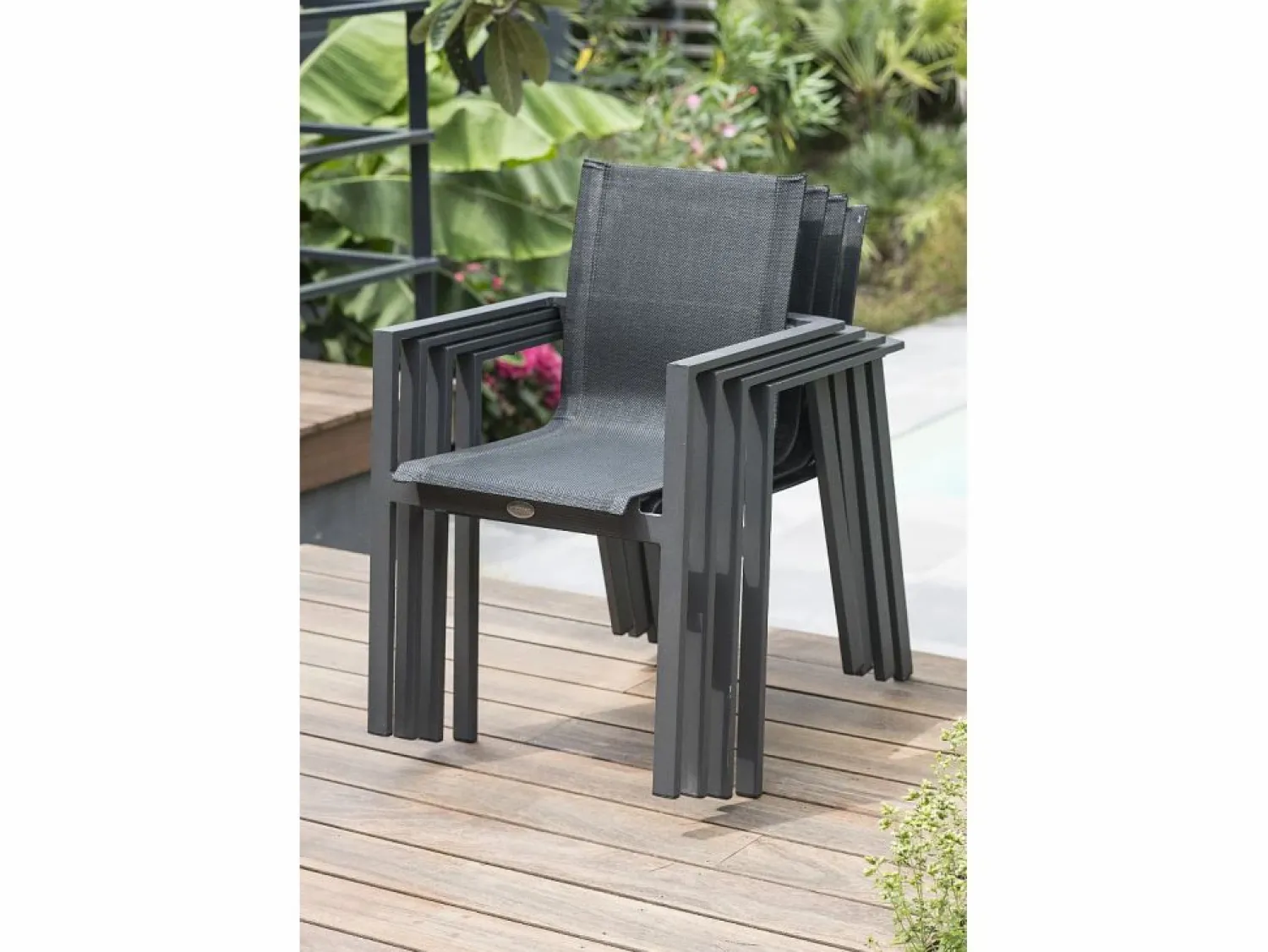Discount Conjunto de comedor de jardín 10 plazas de aluminio Comedores De Jardín
