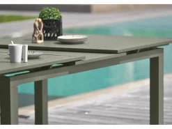 Dcb Garden Conjunto de comedor de jardín 6 plazas de aluminio