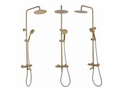 Best Conjunto De Ducha Con Termostato Lungo Termostat Brush Gold Columna De Ducha