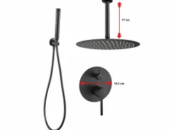 Discount Conjunto de ducha empotrada techo monomando SLIGO mate Ø 20cm Columna De Ducha