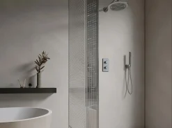 Hot Conjunto de ducha encastrable con grifo mezclador termostático, níquel pulido, TIMAVO Columna De Ducha