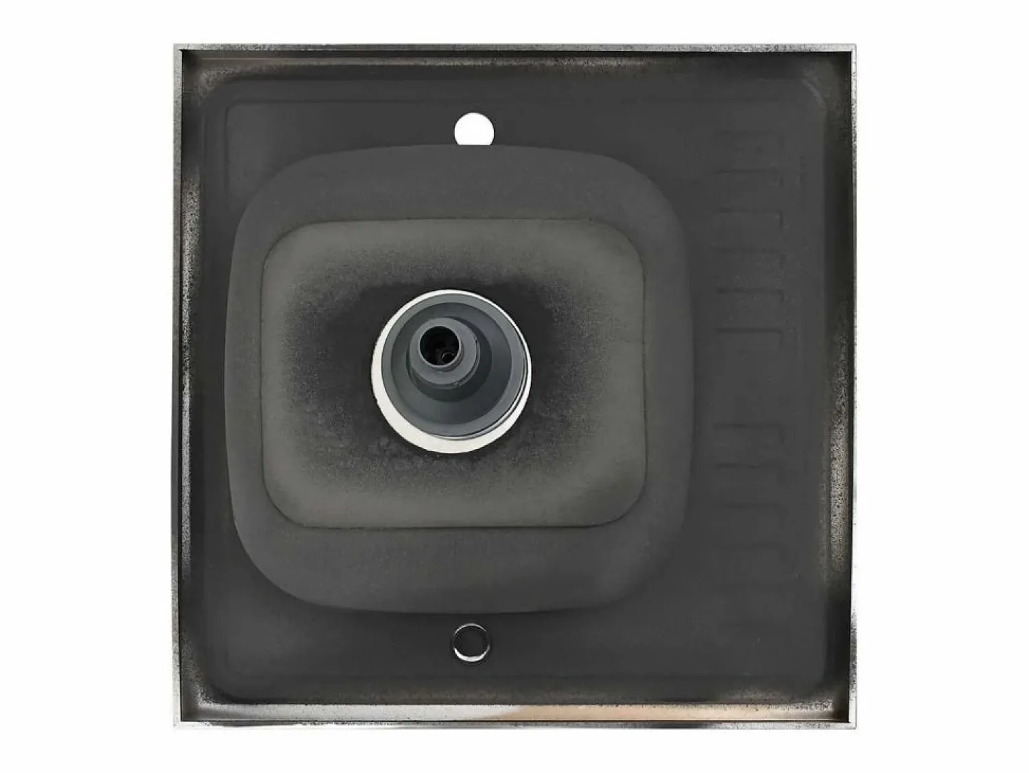 Conjunto de fregadero y escurridor de cocina plata 600x600x155 mm acero inoxidable