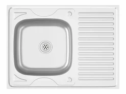 New Conjunto de fregadero y escurridor de cocina plata 800x600x155 mm acero inoxidable Fregadero