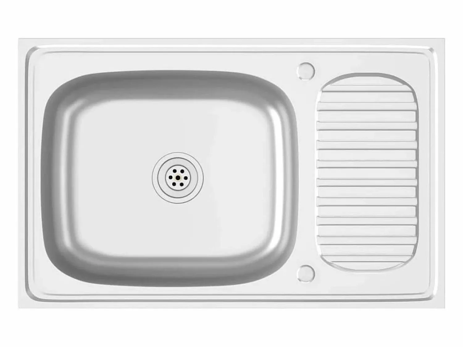 Conjunto de fregadero y escurridor de cocina plata 800x500x155 mm acero inoxidable