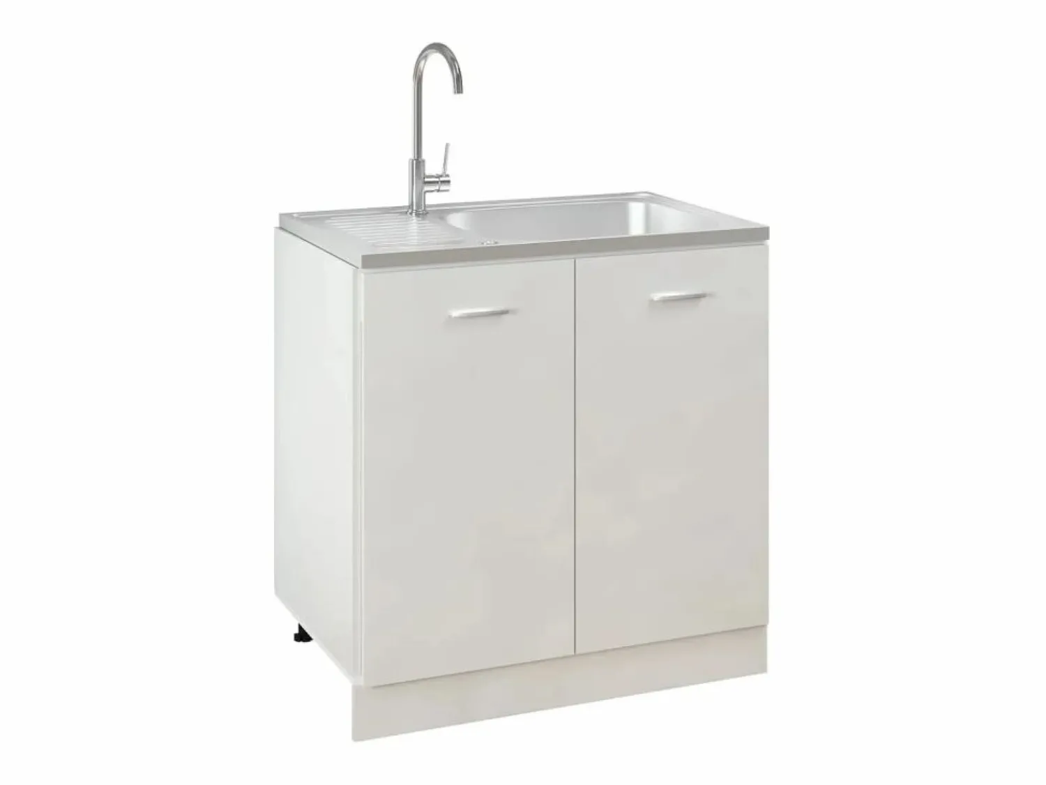 Conjunto de fregadero y escurridor de cocina plata 800x500x155 mm acero inoxidable
