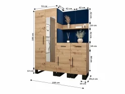 Best Conjunto de guardarropa Artin 15 196/158/46 (Roble/Manila 16) Armario De Entrada