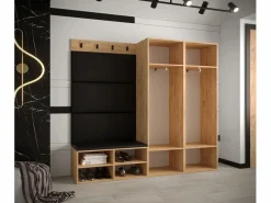 Discount Conjunto de guardarropa Miro 5 184/184/42 (Roble/Manila 18) Armario De Entrada