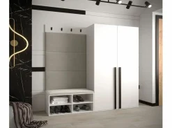 Sale Conjunto de guardarropa Miro 5 184/184/42 (Blanco/Manila 02) Armario De Entrada