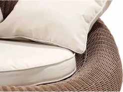 MYLIA Conjunto de jardin de resina trenzada - WHITEHEAVEN