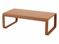 Hot MYLIA Conjunto de jardín de aluminio: 1 sofá de 3 plazas, 2 sillones y 1 mesa baja - Color con cojines beige - LOMIA de Cobrizo