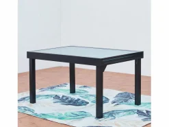 Discount Concept-Usine Conjunto de jardín de aluminio: mesa extensible + 10 sillas textileno BRESCIA Gris