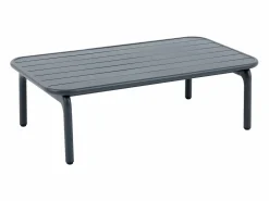 Online MYLIA Conjunto de jardín de aluminio: sofá de 3 plazas, 2 sillones y mesa de centro - Gris oscuro - ZAYORA de Gris antracita