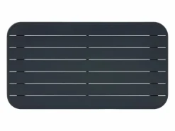 Online MYLIA Conjunto de jardín de aluminio: sofá de 3 plazas, 2 sillones y mesa de centro - Gris oscuro - ZAYORA de Gris antracita