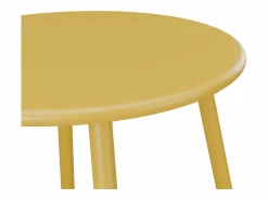 MYLIA Conjunto de jardín de metal - 2 sillones bajos y una mesa auxiliar - Amarillo - MIRMANDE
