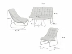 Discount Conjunto de jardín FORMENTERA 4 plazas Salones De Jardín