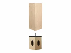 Discount Conjunto de lavabo de esquina suspendido SKINO con mueble con espejo Blanco