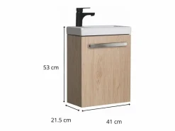 Conjunto de lavabo de pared Nevada con grifo negro