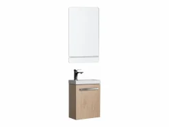 Online Conjunto de lavabo de pared Nevada con grifo y espejo Mueble De Aseo