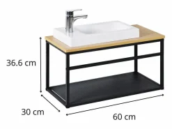 Best Conjunto de lavabo grande WILO con grifo de 60 cm Mueble De Aseo