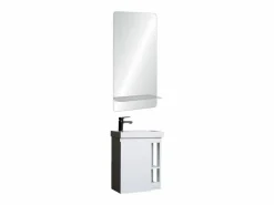 Conjunto de lavabo HAMPTON con grifo cromado y espejo