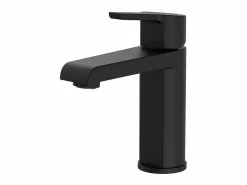 Conjunto de lavabo individual de 60cm con encimera de cerámica y grifería negra SORRENTO