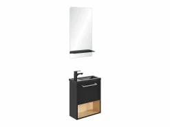Online Conjunto de lavabo NIKA con nicho, grifería y repisa de espejo Blanco