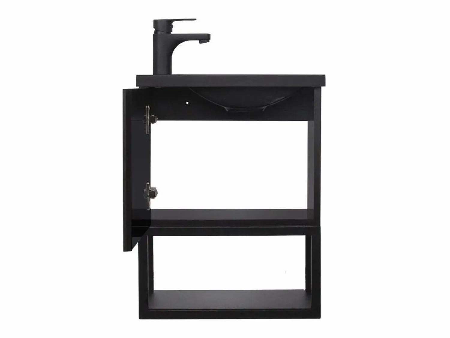 Clearance Conjunto de lavabo NOVA de metal y madera con espejo de estante Mueble De Aseo