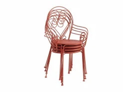 Conjunto de Mesa + 4 sillones jardín estilo hierro forjado color - GUERMANTES Comedores De Jardín