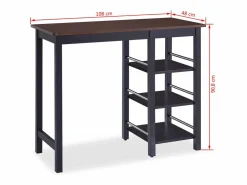 vidaxl Conjunto de mesa alta de cocina 3 piezas MDF