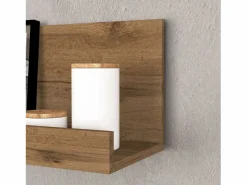 Outlet Conjunto de mueble de TV Chronos en antracita mate y roble 190/350x40 cm Gris antracita