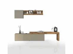 Conjunto de mueble de TV Chronos en mate y roble 190/350x40 cm