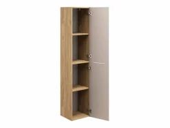 Petits-Meubles Conjunto de muebles con lavabo individual encastrado 90cm y columna Elora y madera
