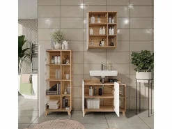 Vicco Conjunto de muebles de baño sonoma/blanco 80x35x65 karen