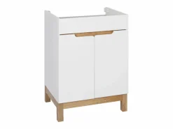 Online Conjunto de muebles de baño s de 60 cm. Armario con lavabo. Colgador para fregona. Armario con espejo Spek. Blanco