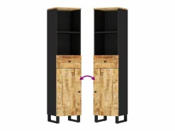 New Conjunto de muebles de baño 3 piezas madera maciza de mango Estantería Sobre Inodoro