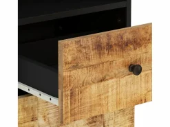 New Conjunto de muebles de baño 3 piezas madera maciza de mango Estantería Sobre Inodoro