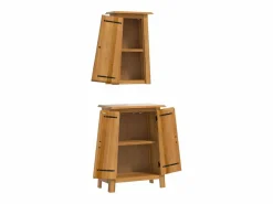 Online vidaxl Conjunto de muebles de baño 2 piezas madera maciza de pino Marru00f3n