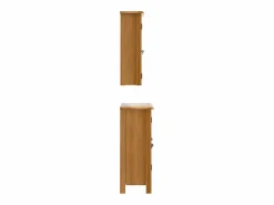 Online vidaxl Conjunto de muebles de baño 2 piezas madera maciza de pino Marru00f3n