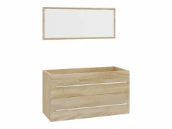 vidaxl Conjunto de muebles de baño 3 piezas color roble Sonoma
