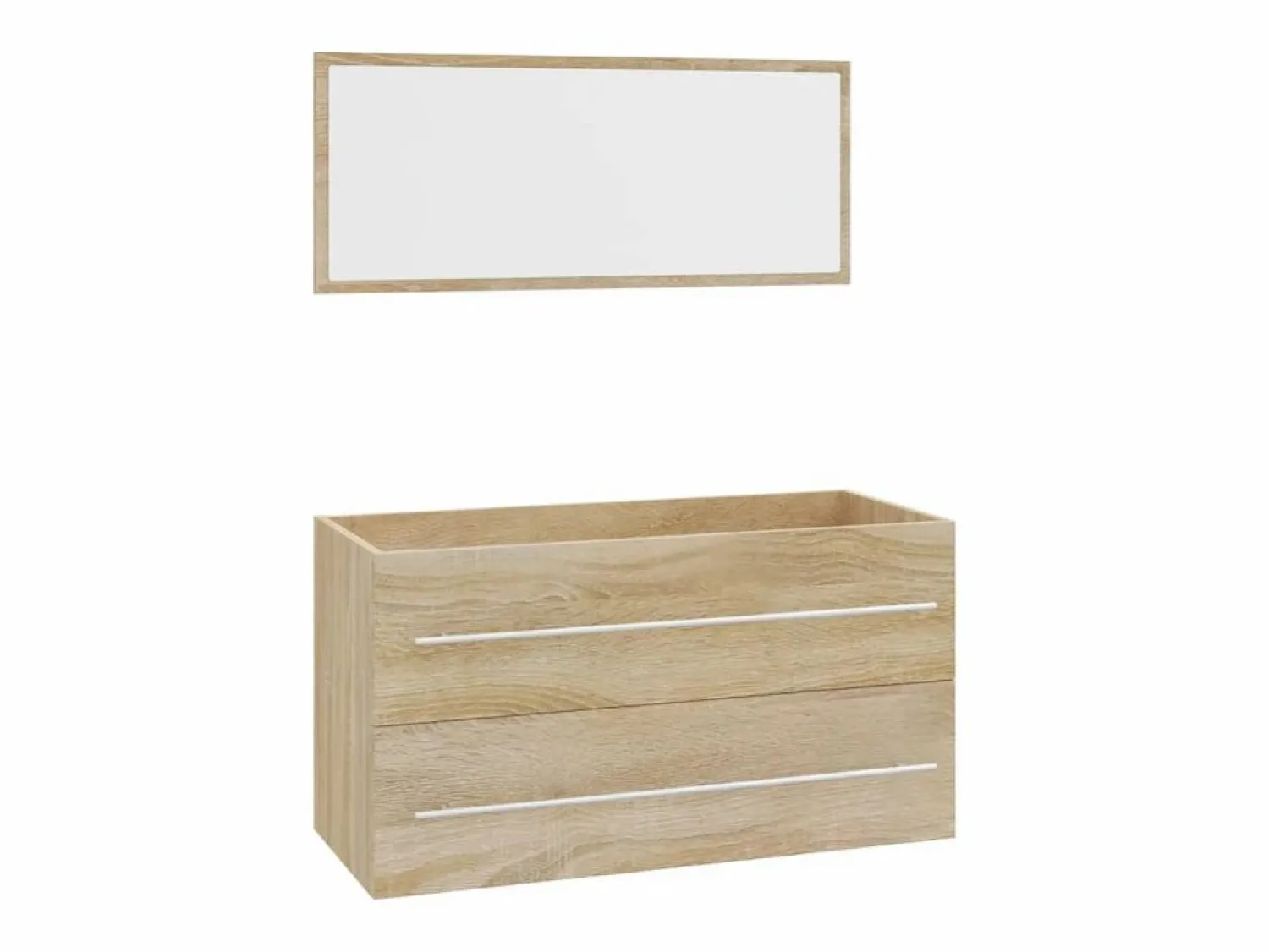 vidaxl Conjunto de muebles de baño 3 piezas color roble Sonoma