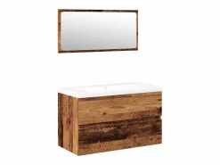 Best Conjunto de muebles de baño de madera antigua madera ingeniería Estantería Sobre Inodoro