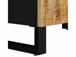 Hot vidaxl Conjunto de muebles de baño 2 piezas madera maciza de mango Marru00f3n