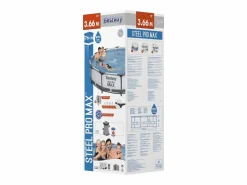 Conjunto de piscina Steel Pro MAX 366x76 cm ES930409 Gris