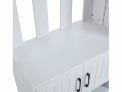 Merax Conjunto de recibidor - 140,6 x 32 x 180 cm - Armario de recibidor + zapatero - Aglomerado -