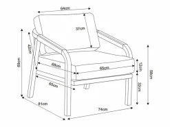 Sale Conjunto de salón de jardín en aluminio y cuerda: sofá de 3 plazas, 2 sillones y una mesa de centro - Blanco con cojines beige - LUREYA de Salones De Jardín