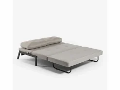 Clearance Modus Sofa Conjunto de sillón plegable + sofá cama de dos plazas de tela Elysee - Gris